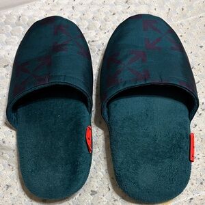 Off-White Green Slippers